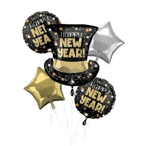 NYE TOP HAT BASH BOUQUET OF BALLOONS