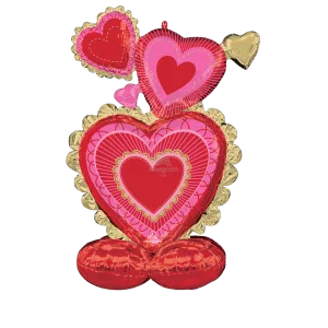 VALENTINE SCALLOPED SWEETHEARTS CI: AIRLOONZ LARGE