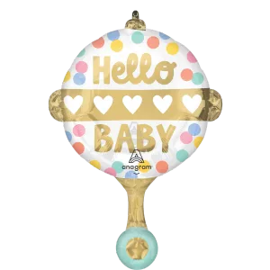 HELLO BABY RATTLE JUNIOR SHAPE