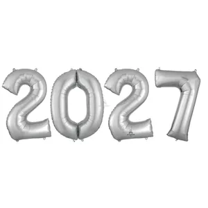 34" 2-0-2-7 NUMBER BUNCH SILVER