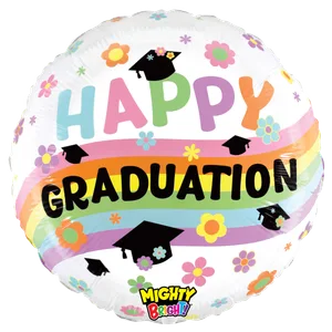 21" MIGHTY GRADUATION PASTEL RAINBOW