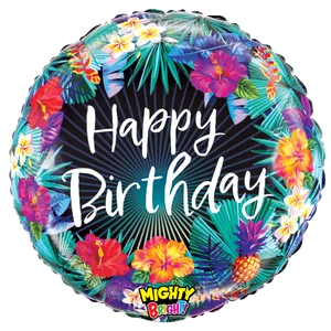 21" MIGHTY TROPICAL FLOWER BIRTHDAY MIGHTY BRIGHT
