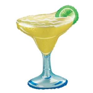 36" MARGARITA GLASS HELIUM SHAPE