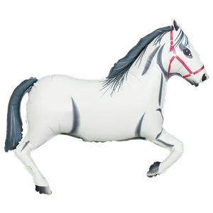 43" WHITE HORSE HELIUM SHAPE