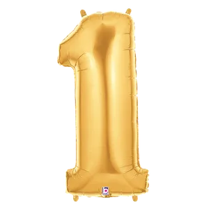 34" NUMBER 1 GOLD MEGALOON