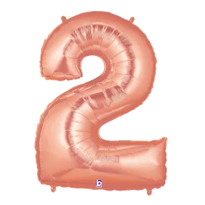 34" NUMBER 2 ROSE GOLD MEGALOON