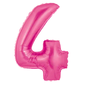 34" NUMBER 4 PINK MEGALOON