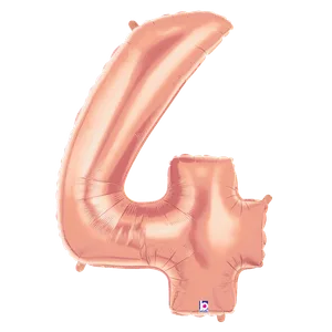 34" NUMBER 4 ROSE GOLD MEGALOON