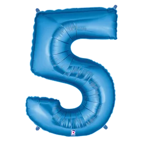 34" NUMBER 5 BLUE MEGALOON