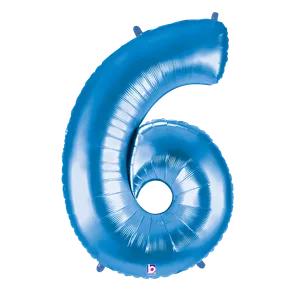 34" NUMBER 6 BLUE MEGALOON