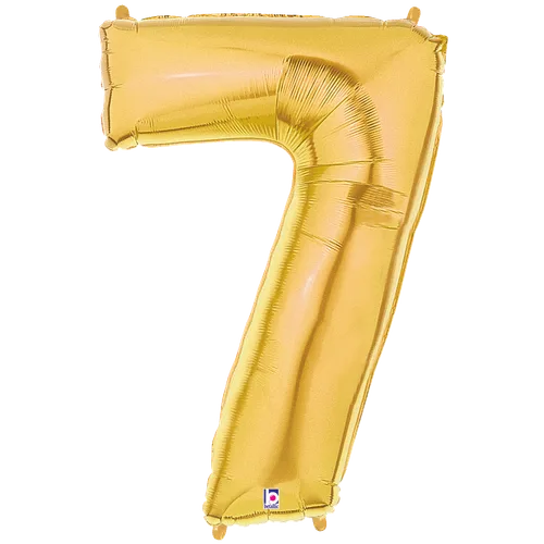 34" NUMBER 7 GOLD MEGALOON