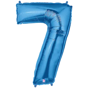 34" NUMBER 7 BLUE MEGALOON