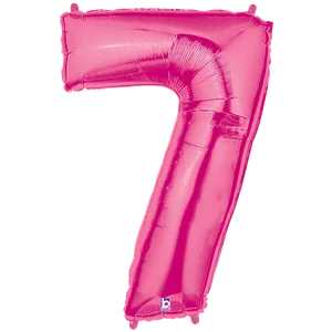 34" NUMBER 7 PINK MEGALOON