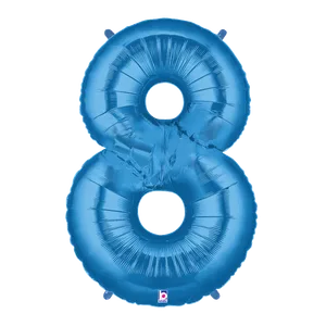 34" NUMBER 8 BLUE MEGALOON