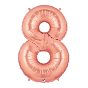 34" NUMBER 8 ROSE GOLD MEGALOON