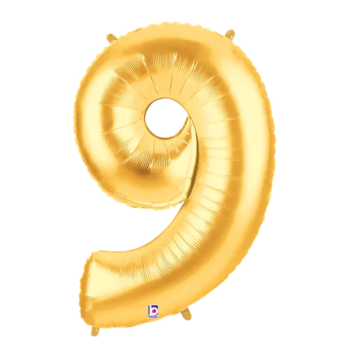 34" NUMBER 9 GOLD MEGALOON