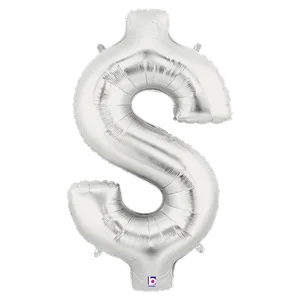 34" SYMBOL $ DOLLAR SIGN SILVER MEGALOON