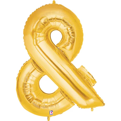 34" SYMBOL & AMPERSAND SIGN GOLD MEGALOON