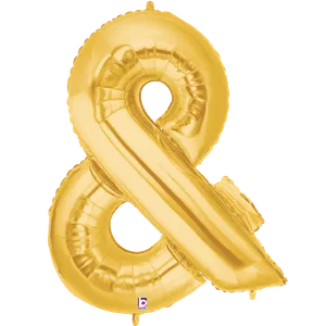 34" SYMBOL & AMPERSAND SIGN ROSE GOLD MEGALOON