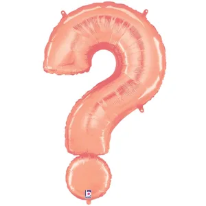 34" SYMBOL ? QUESTION MARK ROSE GOLD MEGALOON