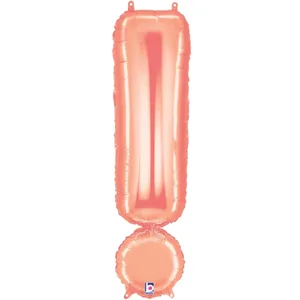 34" SYMBOL ! EXCLAMATION POINT ROSE GOLD MEGALOON