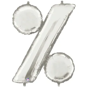 34" SYMBOL % PERCENT SIGN SILVER MEGALOON