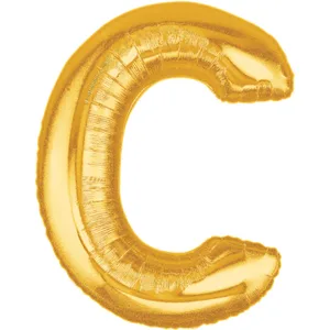 34" LETTER C GOLD MEGALOON