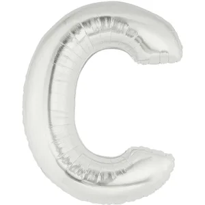 34" LETTER C SILVER MEGALOON