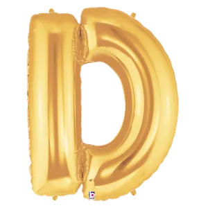 34" LETTER D GOLD MEGALOON