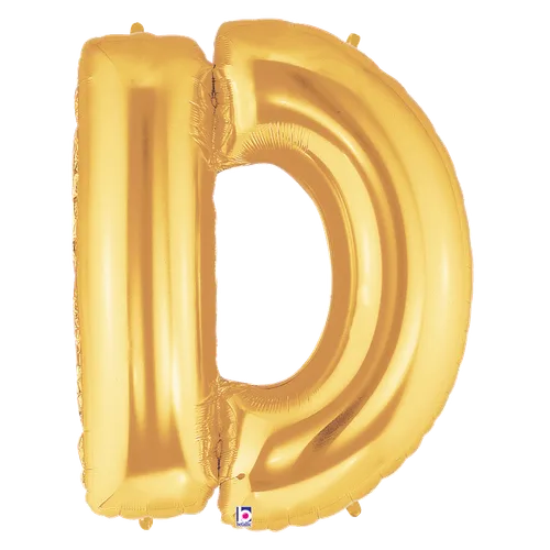 34" LETTER D GOLD MEGALOON