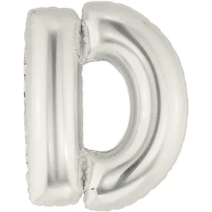 34" LETTER D SILVER MEGALOON