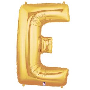 34" LETTER E GOLD MEGALOON