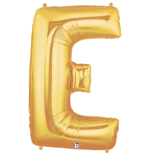 34" LETTER E GOLD MEGALOON