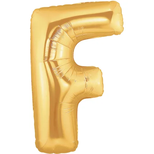 34" LETTER F GOLD MEGALOON