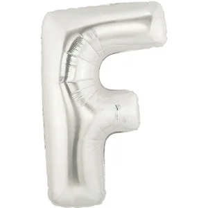 34" LETTER F SILVER MEGALOON