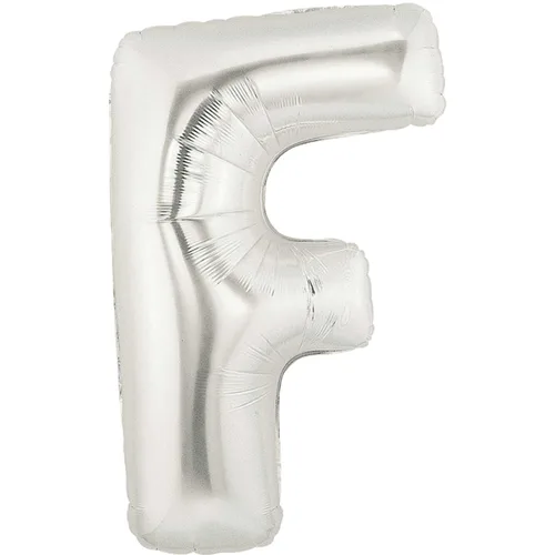 34" LETTER F SILVER MEGALOON
