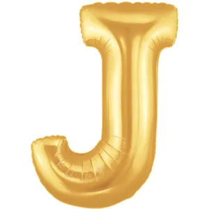 34" LETTER J GOLD MEGALOON