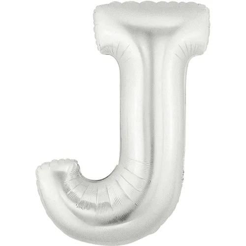 34" LETTER J SILVER MEGALOON