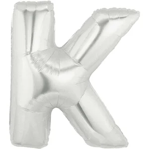 34" LETTER K SILVER MEGALOON