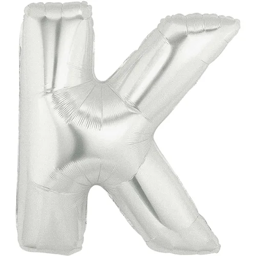 34" LETTER K SILVER MEGALOON
