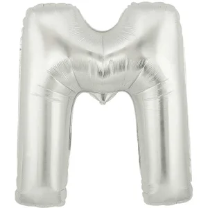 34" LETTER M SILVER MEGALOON