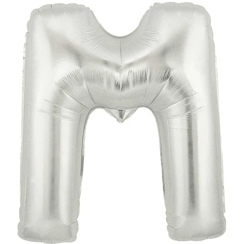 34" LETTER M SILVER MEGALOON