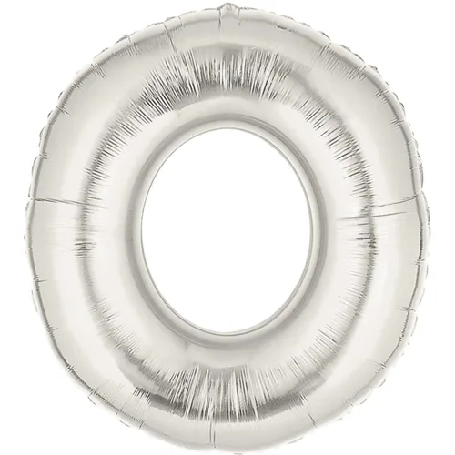 34" LETTER O SILVER MEGALOON