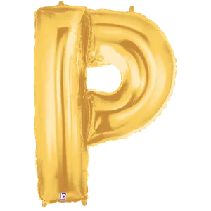 34" LETTER P SILVER MEGALOON