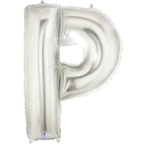 34" LETTER P SILVER MEGALOON