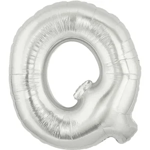 34" LETTER Q SILVER MEGALOON