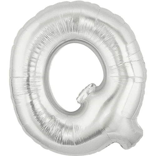 34" LETTER Q SILVER MEGALOON