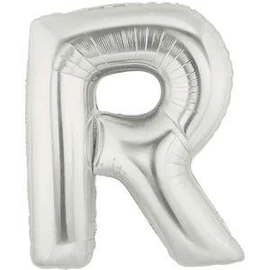 34" LETTER R SILVER MEGALOON