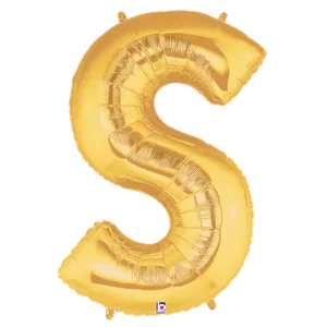 34" LETTER S GOLD MEGALOON