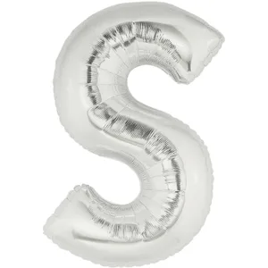 34" LETTER S SILVER MEGALOON